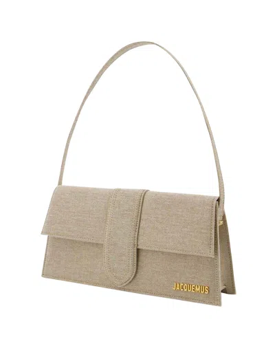 Jacquemus Logo-plaque Shoulder Bag In Beige