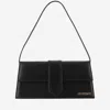 Jacquemus Le Bambino Long Black Shoulder Bag With Removable Shoulder Strap In Leather Woman In Black