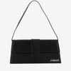 Jacquemus Le Bambino Long Leather Shoulder Bag In Black