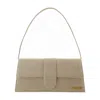 Jacquemus Beige Linen Le Bambino Long Bag In Gray