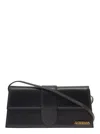 Jacquemus Le Bambino Long Leather Shoulder Bag In Black