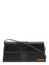 Jacquemus Le Bambino Long Leather Shoulder Bag In Black