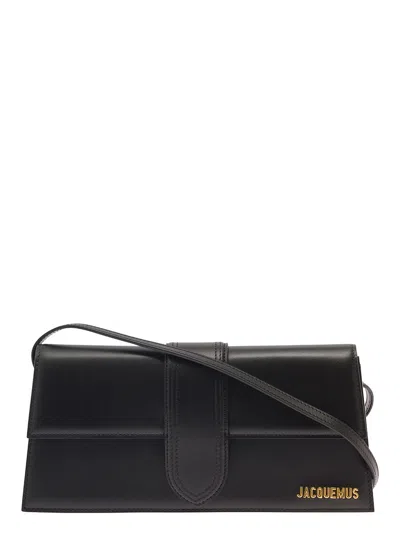 Jacquemus Le Bambino Long Black Handbag With Removable Shoulder Strap In Leather Woman