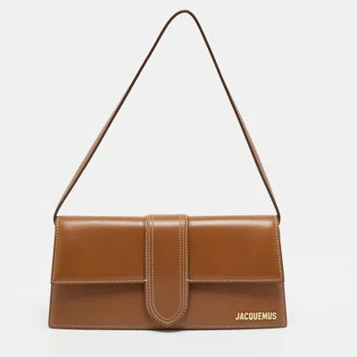 Pre-owned Jacquemus Le Bambino Long Brown Leather Bag