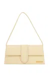 Jacquemus Le Bambino Long Leather Shoulder Bag In Beige