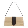 Jacquemus Natural Beige Raffia Le Bambino Long Handbag In Neutral