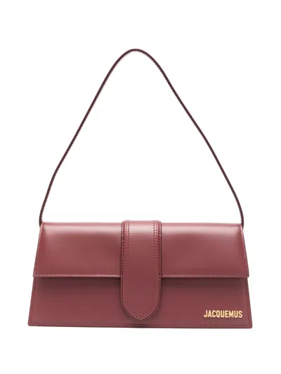 Jacquemus Le Bambino Long Leather Shoulder Bag In 红色