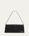 Jacquemus Le Bambino Long Leather Shoulder Bag In Black