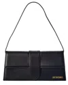 Jacquemus Le Bambino Long Black Shoulder Bag With Removable Shoulder Strap In Leather Woman In Black