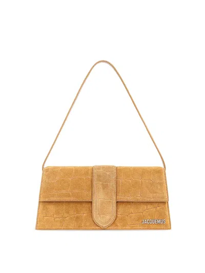 Jacquemus Le Bambino Long Leather Shoulder Bag In Brown
