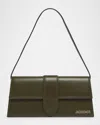 Jacquemus Le Bambino Long Leather Shoulder Bag In Green