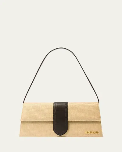 Jacquemus Le Bambino Long Leather Shoulder Bag In Brown