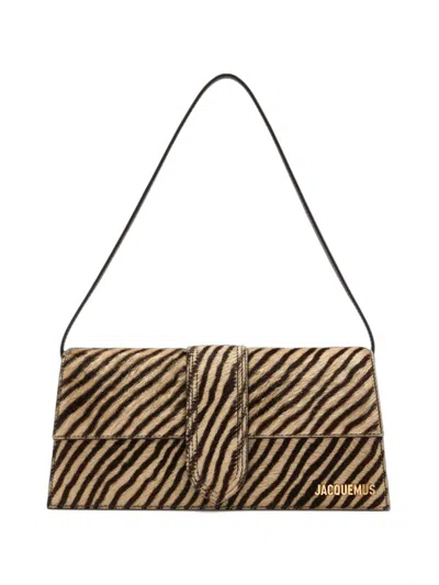 Jacquemus Le Bambino Animal-print Calf Hair Shoulder Bag In Brown