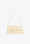 Jacquemus Le Bambino Long Leather Shoulder Bag In Cream