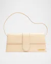 Jacquemus Le Bambino Long Leather Shoulder Bag In Ivory