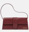 Jacquemus Le Bambino Long Leather Shoulder Bag In Dark Burgundy 495