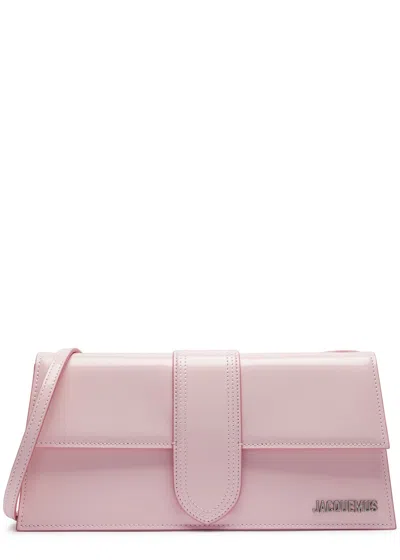 Jacquemus Le Bambino Long Leather Top Handle Bag In Pink
