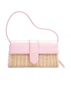 Jacquemus Le Bambino Long Osier Flap Bag In Pink