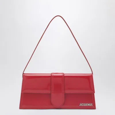 Jacquemus Le Bambino Long Shoulder Bag In Patent Leather In Red