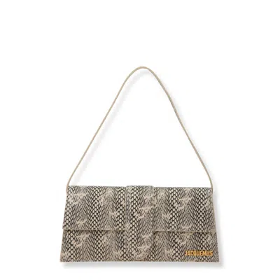 JACQUEMUS LE BAMBINO LONG PYTHON-EFFECT BAG