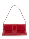 Jacquemus Le Bambino Long Red Shoulder Bag With Removable Shoulder Strap In Leather Woman In Red
