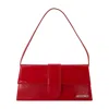 Jacquemus Patent Leather Le Bambino Long Shoulder Bag In Red