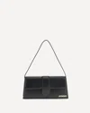 Jacquemus Le Bambino Long Black Shoulder Bag With Removable Shoulder Strap In Leather Woman In Black