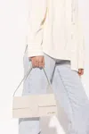 Jacquemus Grey Le Bambino Long Shoulder Bag In Cream