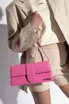 Jacquemus Le Bambino Long Leather Shoulder Bag In Pink