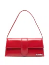 Jacquemus Patent Leather Le Bambino Long Shoulder Bag In Red
