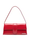 Jacquemus Patent Leather Le Bambino Long Shoulder Bag In Red
