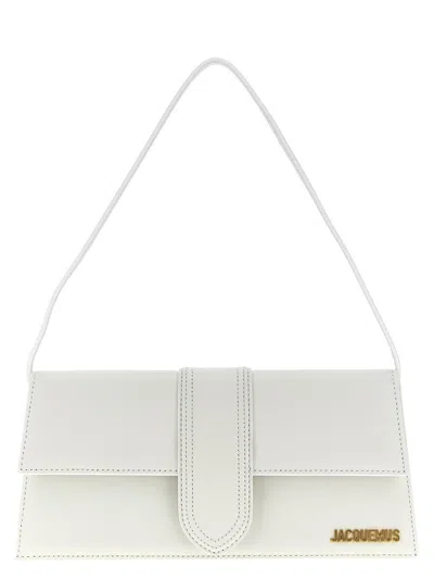 Jacquemus Le Bambino Long Leather Shoulder Bag In White