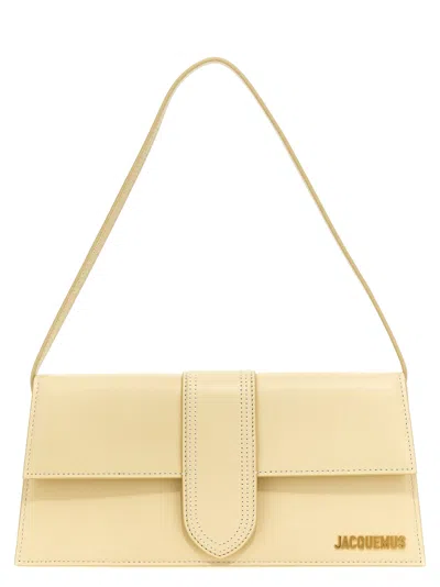 Jacquemus Le Bambino Long Leather Shoulder Bag In White