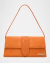 Jacquemus Le Bambino Long Suede Shoulder Bag In Orange