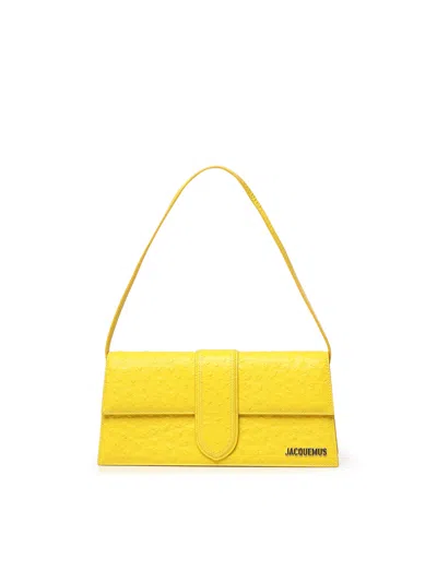 Jacquemus Le Bambino Long Yellow Suede Bag