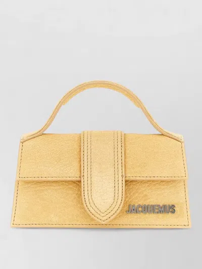 Jacquemus Le Bambino Mini Bag Top Handle Strap In Yellow
