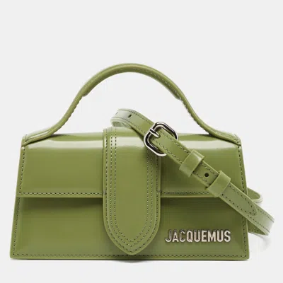 Pre-owned Jacquemus Le Bambino Mini Green Leather Top Handle Bag