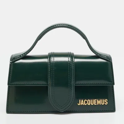 Pre-owned Jacquemus Le Bambino Mini Green Leather Top Handle Bag