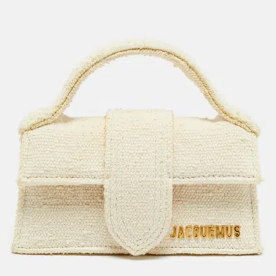 Pre-owned Jacquemus Le Bambino Mini Off White Top Handle Bag