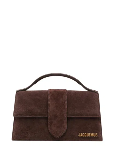 Jacquemus Le Bambino Mini Suede Tote Handbag In Brown