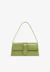 Jacquemus Womens Khaki Le Bambino Long Leather Shoulder Bag In Green