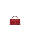 Jacquemus Rectangular Smooth Top Handle Shoulder Bag In Red