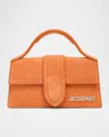 Jacquemus Le Bambino Suede Satchel Bag In Orange