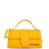 Jacquemus Le Bambino Top Handle Flap Bag Leather In Orange