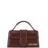 Jacquemus Glossy Leather Structured Shoulder Bag With Adjustable Strap In Red