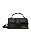 Jacquemus Le Bambino Small Leather Shoulder Bag In Black