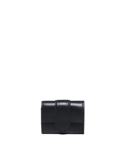 Jacquemus Le Bambino Wallet In Calfskin In Black