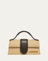 Jacquemus Le Bambino Woven Top-handle Bag In Brown
