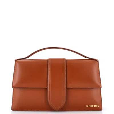 Jacquemus Le Grand Bambino Flap Bag Leather In Brown