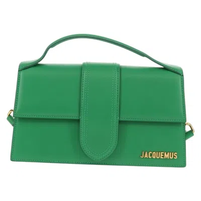 Pre-owned Jacquemus Le Bambinou Flap Bag Leather Leather Handbag () In Green